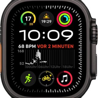 Apple Watch Ultra 2 (GPS + Cellular 49mm) Smart Watch, Sport Watch with Titanium Case in Black and Trail Loop in Black (M/L) Fitness Tracker, Precise GPS, Extra Long Battery Life