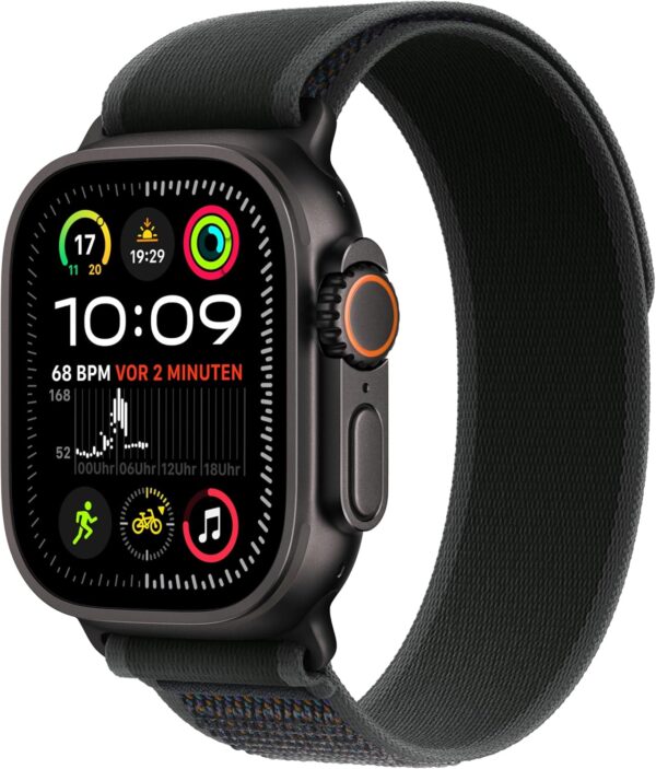 Apple Watch Ultra 2 (GPS + Cellular 49mm) Smart Watch, Sport Watch with Titanium Case in Black and Trail Loop in Black (M/L) Fitness Tracker, Precise GPS, Extra Long Battery Life - Image 2