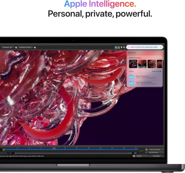 Apple 2024 MacBook Pro Laptop with M4 Pro, 14‑core CPU, 20‑core GPU: Built for Apple Intelligence, 16.2-inch Liquid Retina XDR Display, 24GB Unified Memory, 512GB SSD Storage; Space Black - Image 2